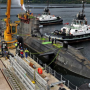 Floating nuclear submarine berth in Clyde, Scotland