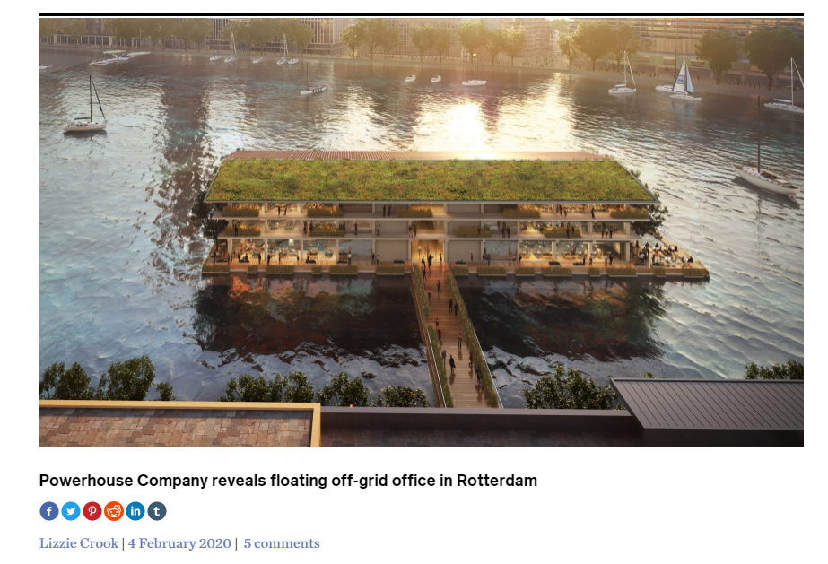 Powerhouse Company reveals floating off-grid office in Rotterdam