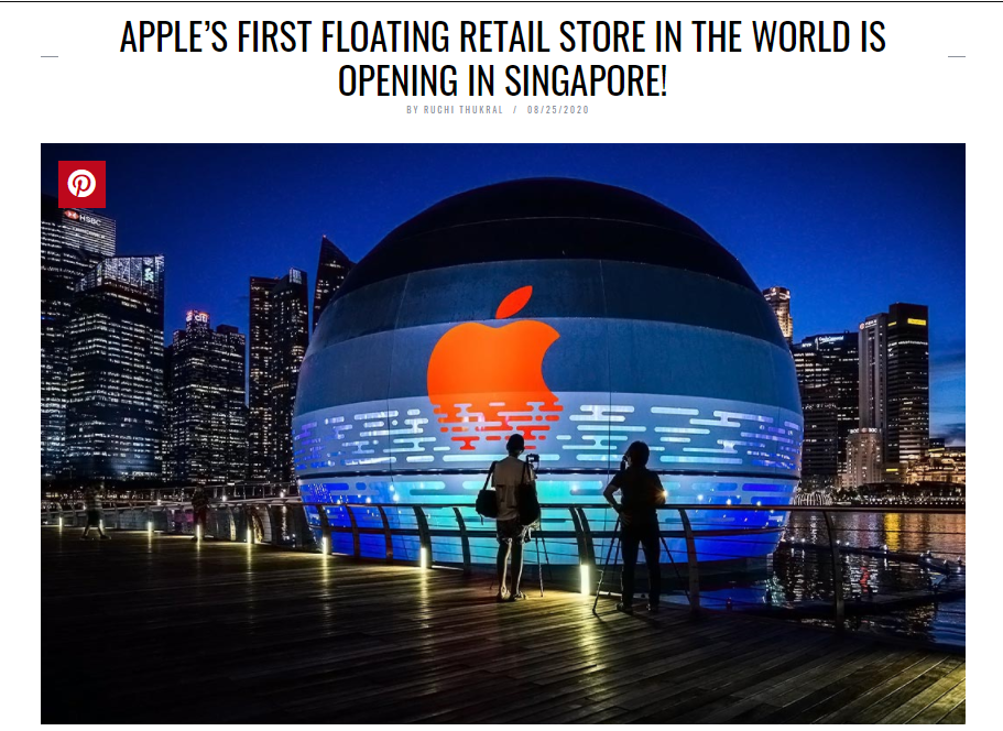 APPLE’S FIRST FLOATING RETAIL STORE IN THE WORLD IS OPENING IN SINGAPORE!