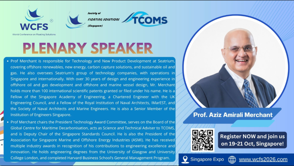 Aziz Merchant Da Reno World Conference on Floating Solutions 2026 – Singapore – Society of ...